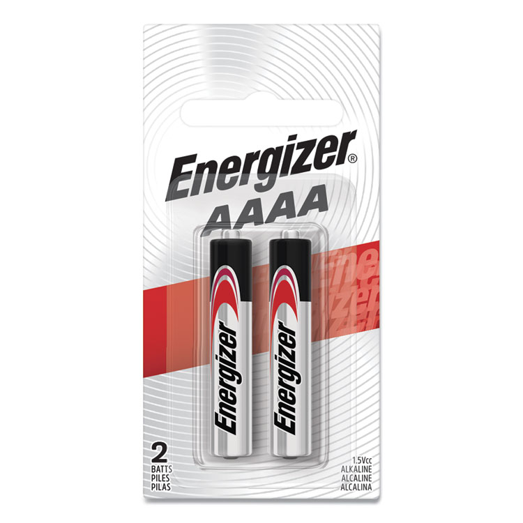 Energizer MAX Alkaline AAAA Batteries, 1.5 V, 2/Pack (EVEE96BP2)