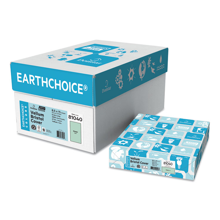 Domtar Card Stock, 110 lb Cover Weight, 8.5 x 11, Blue, 250/Pack (DMR81048)
