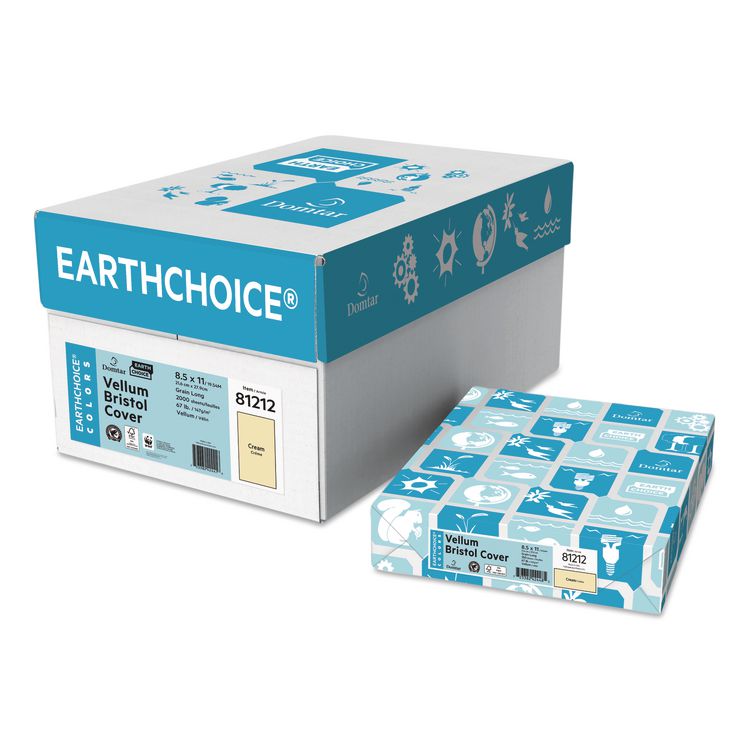 Domtar Cover Stock, 67 lb Bristol Weight, 8.5 x 11, Cream, 250/Pack (DMR81212)