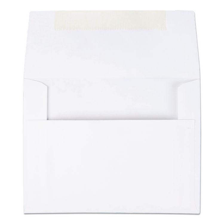 Quality Park Greeting Card/Invitation Envelope, A-2, Square Flap, Gummed Closure, 4.38 x 5.75, White, 100/Box (QUA36217)