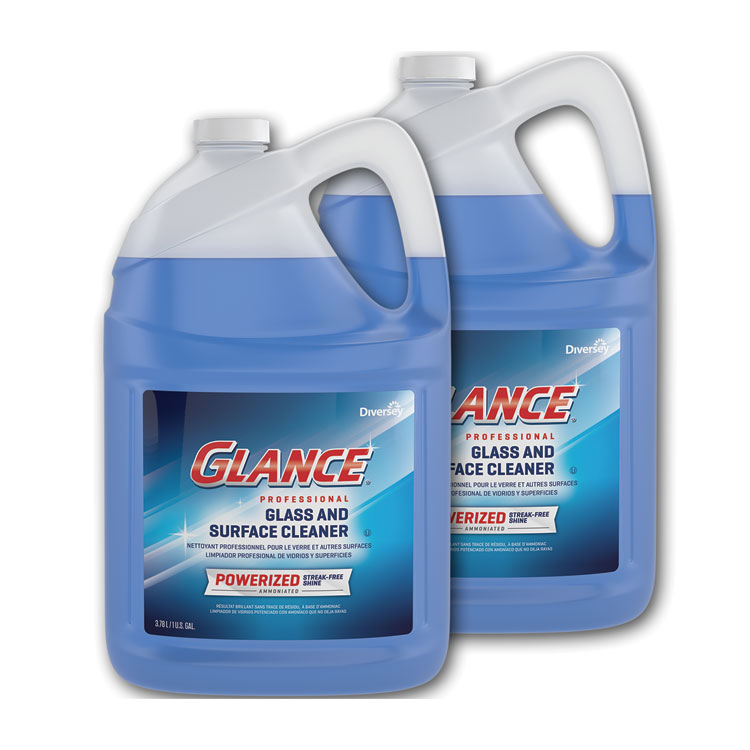 Diversey Glance Powerized Glass and Surface Cleaner, Liquid, 1 gal, 2/Carton (DVOCBD540311)