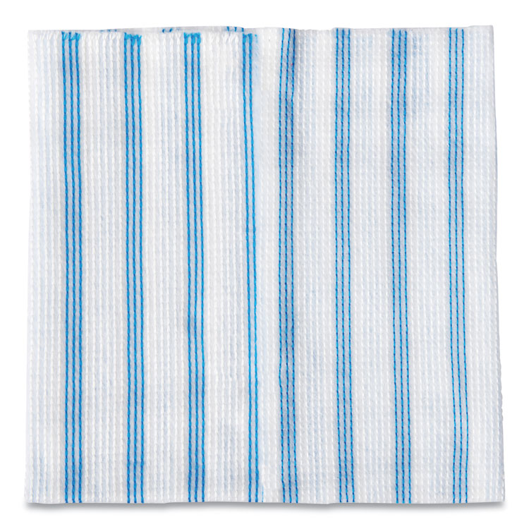 Rubbermaid Commercial HYGEN Disposable Microfiber Cleaning Cloths, 12 x 12, White/Blue Stripe, 600/Carton (RCP2134283)