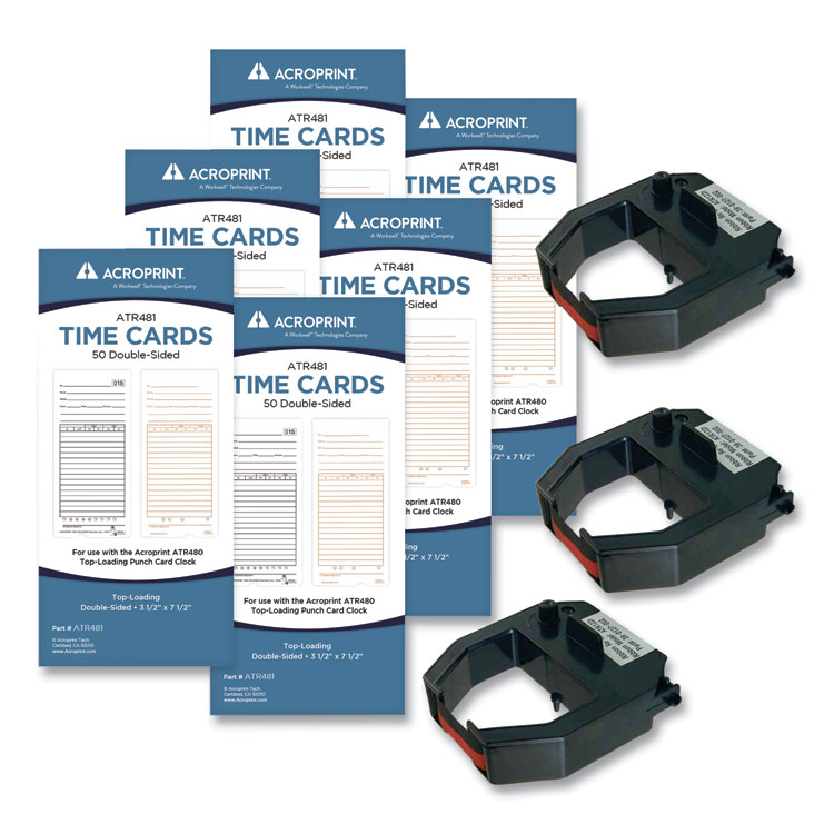 Acroprint TXP300 Accessory Bundle, Bi-Weekly/Weekly, Two Sides, 3.5 x 7.5 (ACPTXP300)
