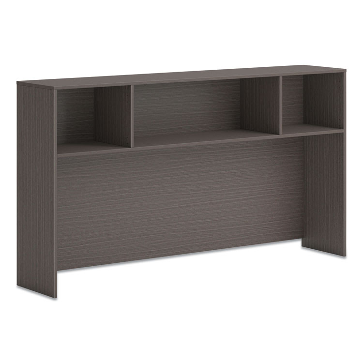 HON Mod Desk Hutch, 3 Compartments, 72w x 14d x 39.75h, Slate Teak (HONLDH72LS1)