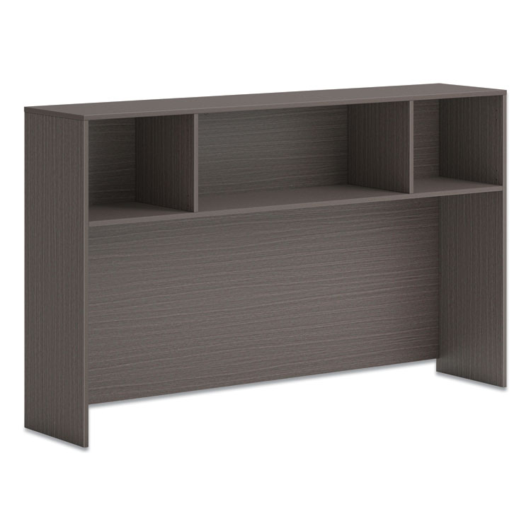 HON Mod Desk Hutch, 3 Compartments, 66w x 14d x 39.75h, Slate Teak (HONLDH66LS1)