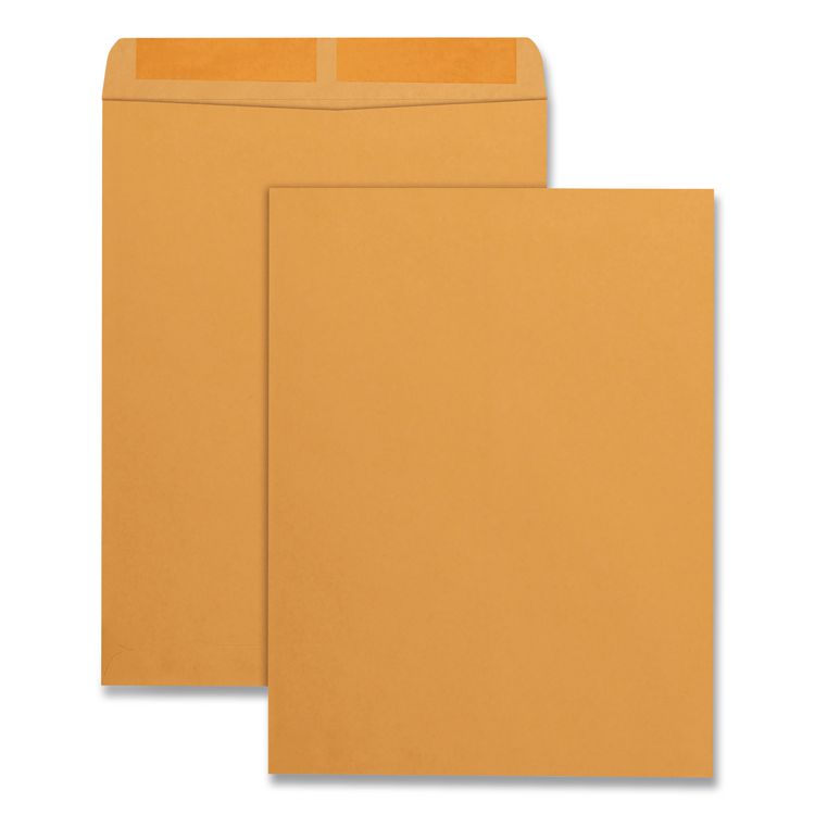 Quality Park Catalog Envelope, 28 lb Bond Weight Kraft, #13 1/2, Square Flap, Gummed Closure, 10 x 13, Brown Kraft, 100/Box (QUA41667)