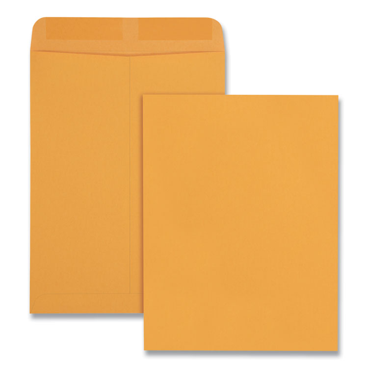 Quality Park Catalog Envelope, 28 lb Bond Weight Kraft, #10 1/2, Square Flap, Gummed Closure, 9 x 12, Brown Kraft, 100/Box (QUA41467)
