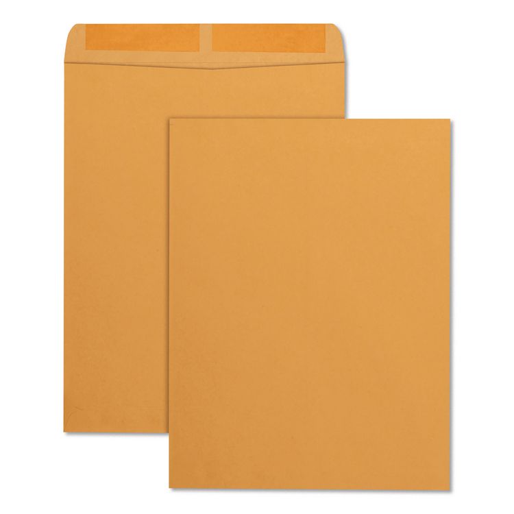 Quality Park Catalog Envelope, 28 lb Bond Weight Kraft, #13 1/2, Square Flap, Gummed Closure, 10 x 13, Brown Kraft, 250/Box (QUA41665)