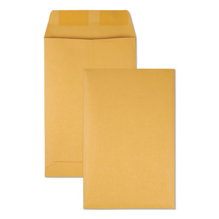 Quality Park Catalog Envelope, 28 lb Bond Weight Kraft, #1 3/4, Square Flap, Gummed Closure, 6.5 x 9.5, Brown Kraft, 500/Box (QUA40865)