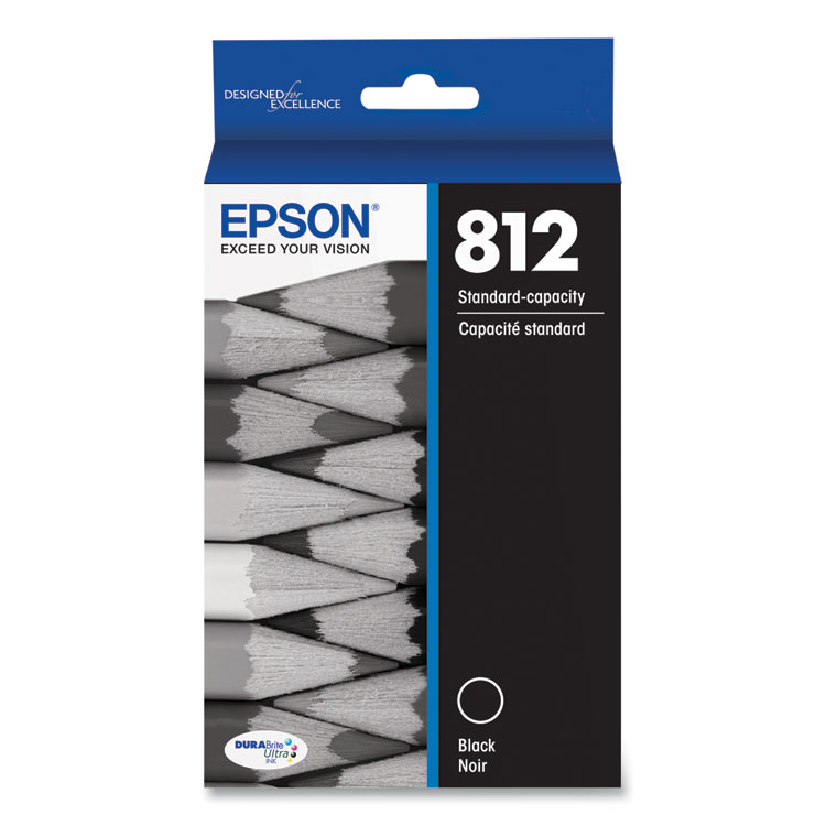 Epson T812120-S (T812) DURABrite Ultra Ink, 350 Page-Yield, Black (EPST812120S)