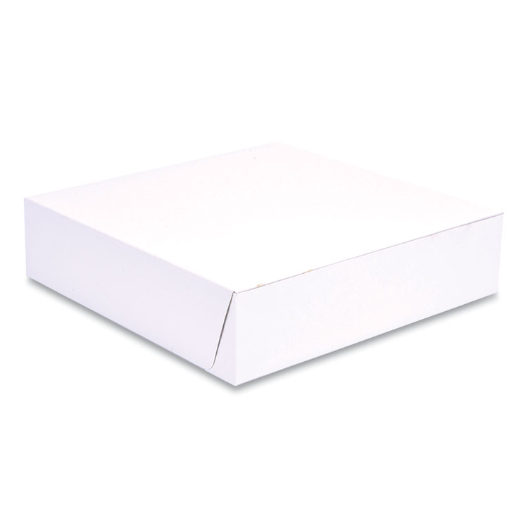 SCT White One-Piece Non-Window Bakery Boxes, 10 x 10 x 2.5, White, Paper, 250/Bundle (SCH1569)