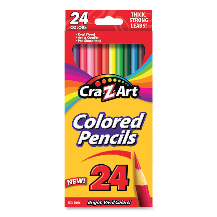 Cra-Z-Art Colored Pencils, 24 Assorted Lead and Barrel Colors, 24/Set (CZA10403WM40)