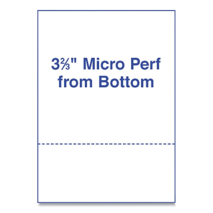 Alliance Perforated and Punched Laser Cut Sheets, Micro-Perforated 3.67" from Bottom, 24 lb Bond Weight, 8.5 x 11, White, 500/Ream (TST30044)