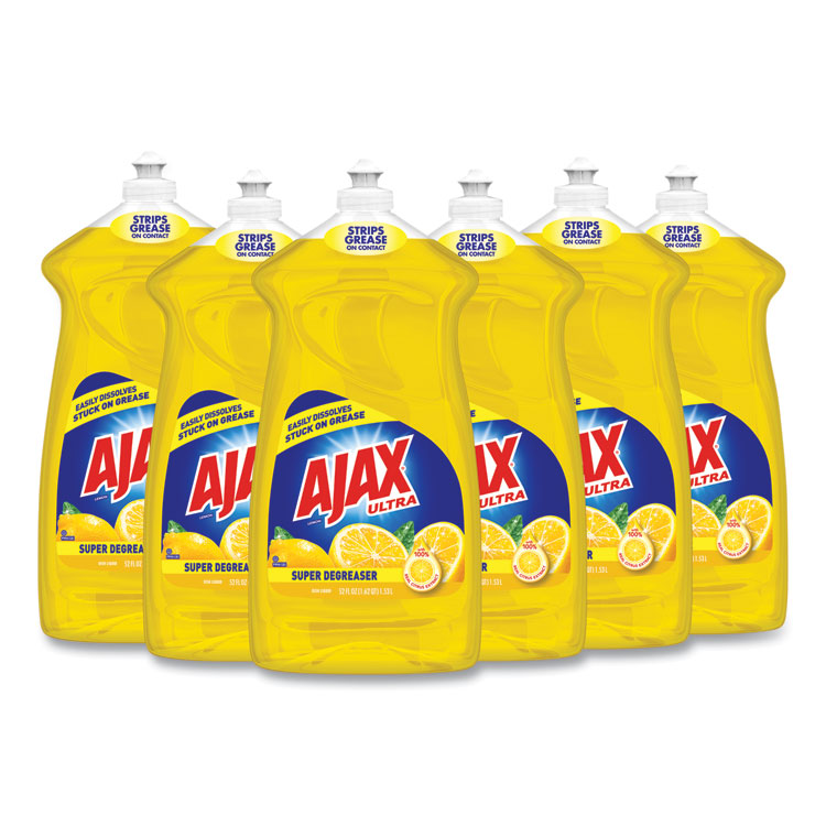 Ajax Dish Detergent, Lemon Scent, 52 oz Bottle, 6/Carton (CPC49861)