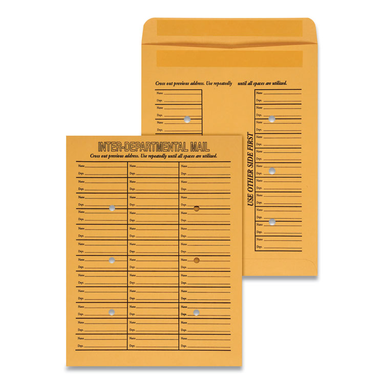 Universal Deluxe Interoffice Press and Seal Envelopes, #97, Two-Sided Three-Column Format, 10 x 13, Brown Kraft, 100/Box (UNV63570)