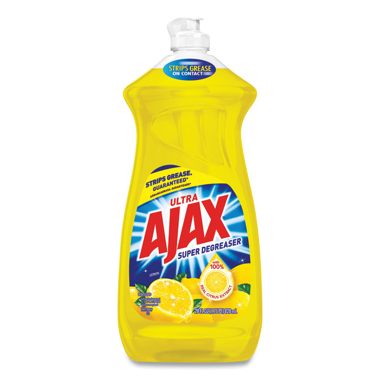 Ajax Dish Detergent, Lemon Scent, 28 oz Bottle, 9/Carton (CPC44673)