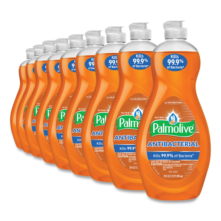 Palmolive Ultra Antibacterial Dishwashing Liquid, 20 oz Bottle, 9/Carton (CPC45038)