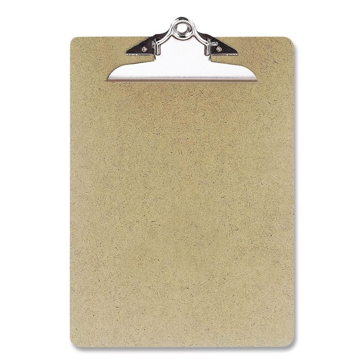 Officemate Recycled Hardboard Clipboard, 1" Clip Capacity, Holds 8.5 x 11 Sheets, Brown, 3/Pack (OIC8350583130)