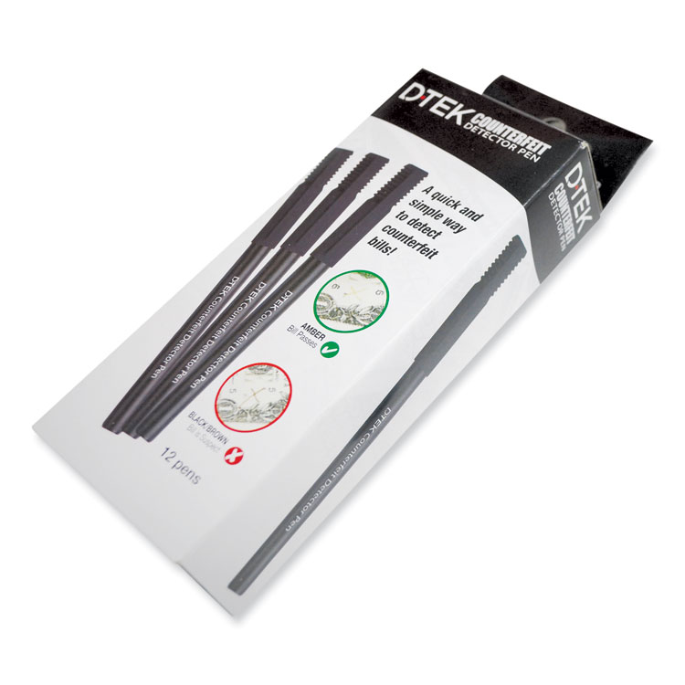 CONTROLTEK DTEK Counterfeit Detector Pens, U.S. Currency, 12/Pack (CNK560507)