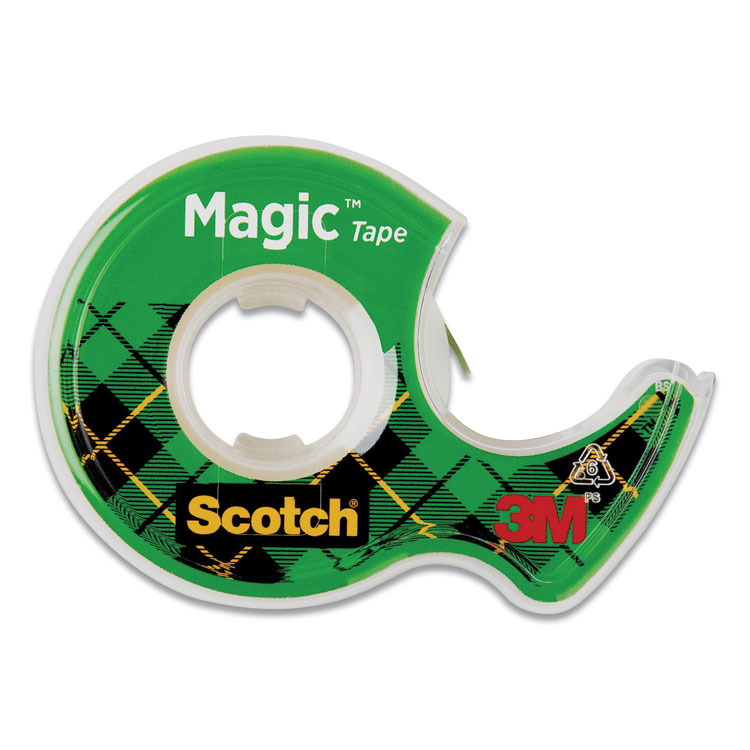 Scotch Magic Tape in Handheld Dispenser, 1" Core, 0.75" x 25 ft, Clear (MMM105)