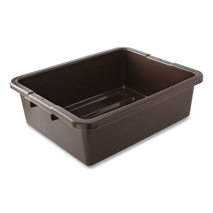 Rubbermaid Commercial Bus/Utility Box, 17.3" x 7" x 21.5", Brown, 100/Carton (RCP335192BRNCT)