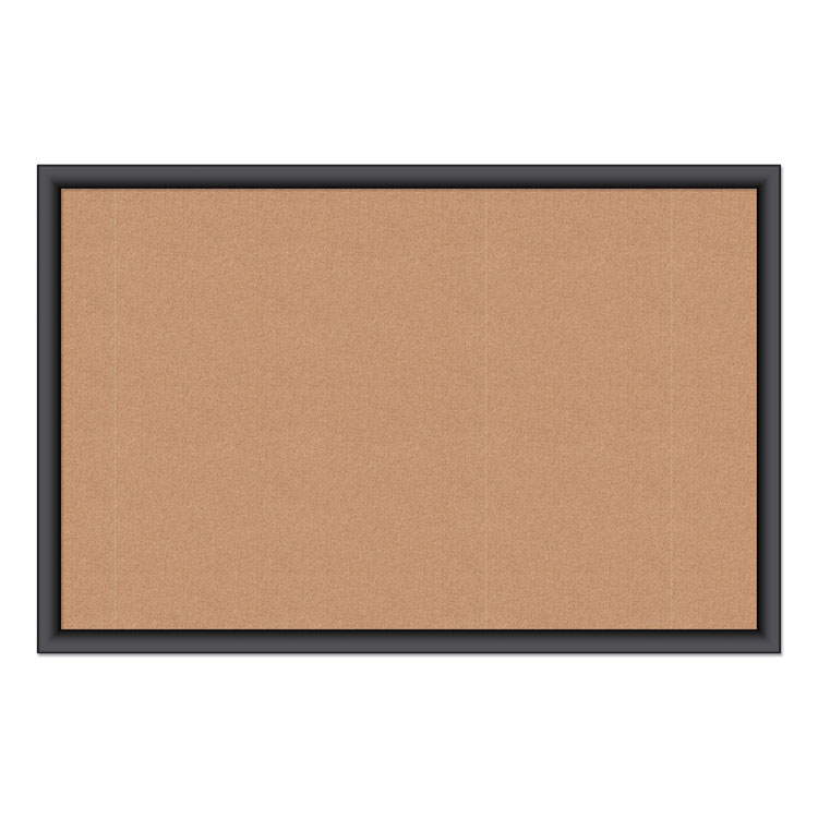UBR301U0001 - U Brands Cork Bulletin Board, 36" x 24" (Actual Size: 35" x 23"), Tan Surface, Black Wood Frame (UBR301U0001)