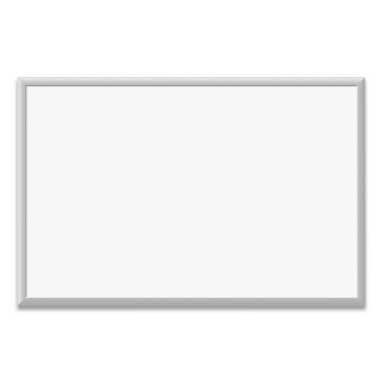 U Brands Magnetic Dry Erase Board with Aluminum Frame, 36" x 24" (Actual Size: 35" x 23"), White Surface, Satin Aluminum Frame (UBR071U0001)