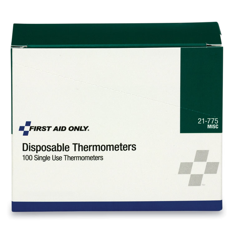 First Aid Only Disposable Forehead Thermometer, Dot-Matrix Phase Change,100/Box (FAO21775)