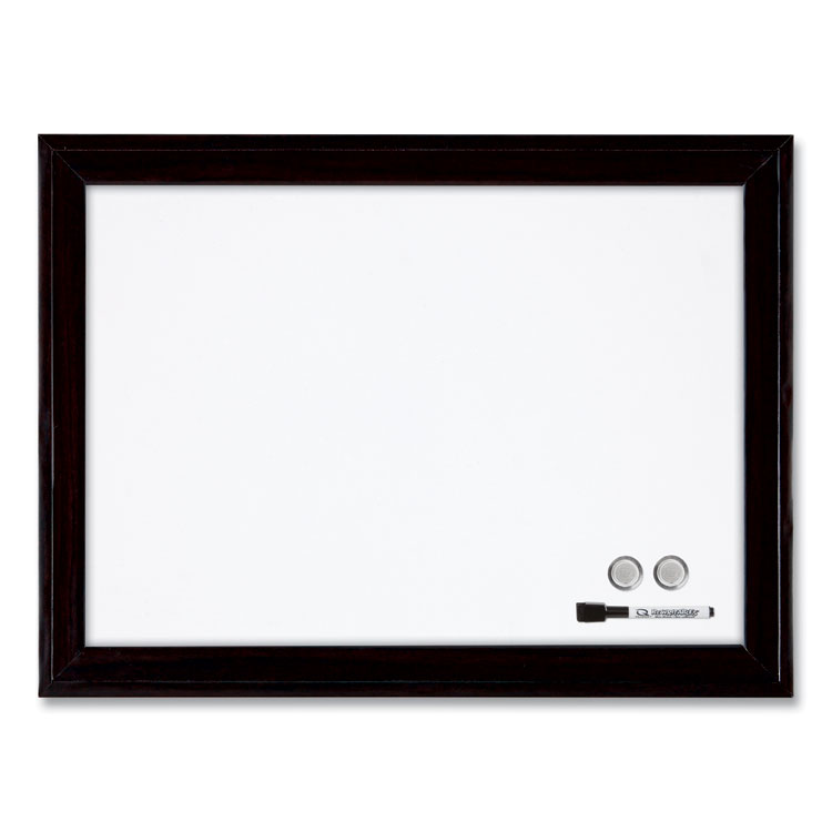 Quartet Home Decor Magnetic Dry Erase Board, 23" x 17", White Surface, Black Wood Frame (QRT79282)