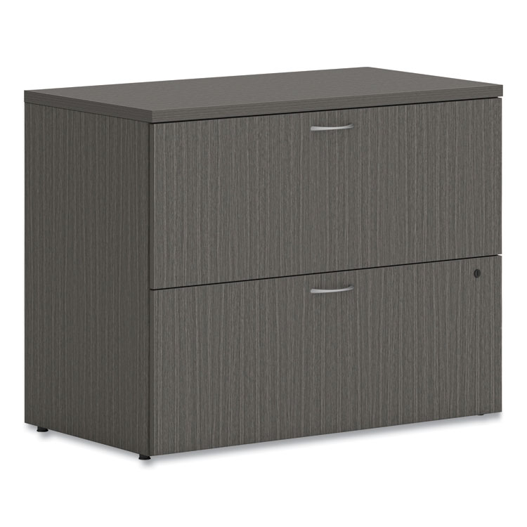 HON Mod Lateral File, 2 Legal/Letter-Size File Drawers, Slate Teak, 36" x 20" x 29" (HONLLF3620L2LS1)