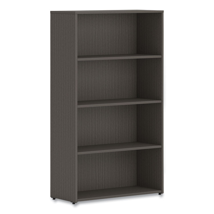 HON Mod Bookcase, Four-Shelf/3 Adjustable, 30w x 13d x 53h, Slate Teak (HONLBC3013B4LS1)