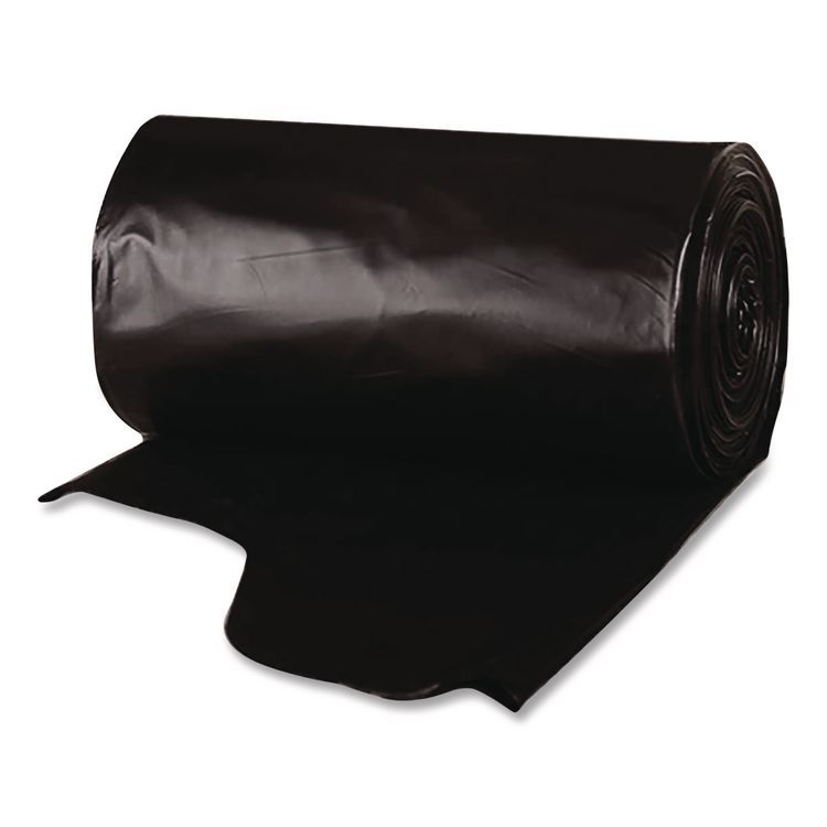 Berry Plastics Heavy-Duty Low-Density Wing Tie Contractor Bags, 55 gal, 3 mil, 35.75" x 53.88", Black, 15 Bags/Roll, 4 Rolls/Carton (WBIWTCON55GAL)