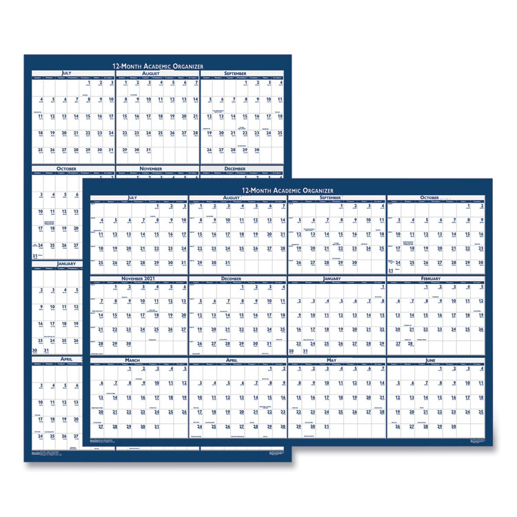 House of Doolittle Academic Year Recycled Poster Style Reversible/Erasable Yearly Wall Calendar, 24 x 37, 12-Month (July to June): 2025 to 2026 (HOD395)