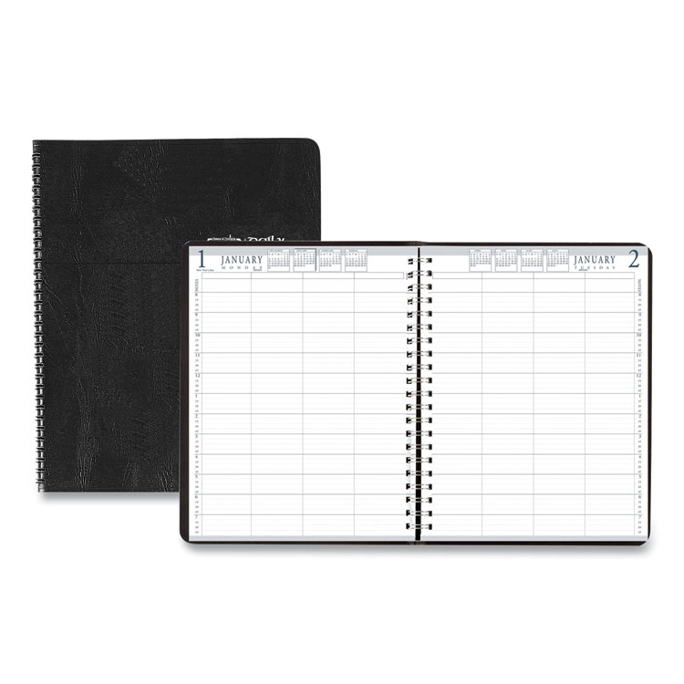 House of Doolittle Four-Person Group Practice Daily Appointment Book, 11 x 8.5, Black Cover, 12-Month (Jan to Dec): 2026 (HOD28202)