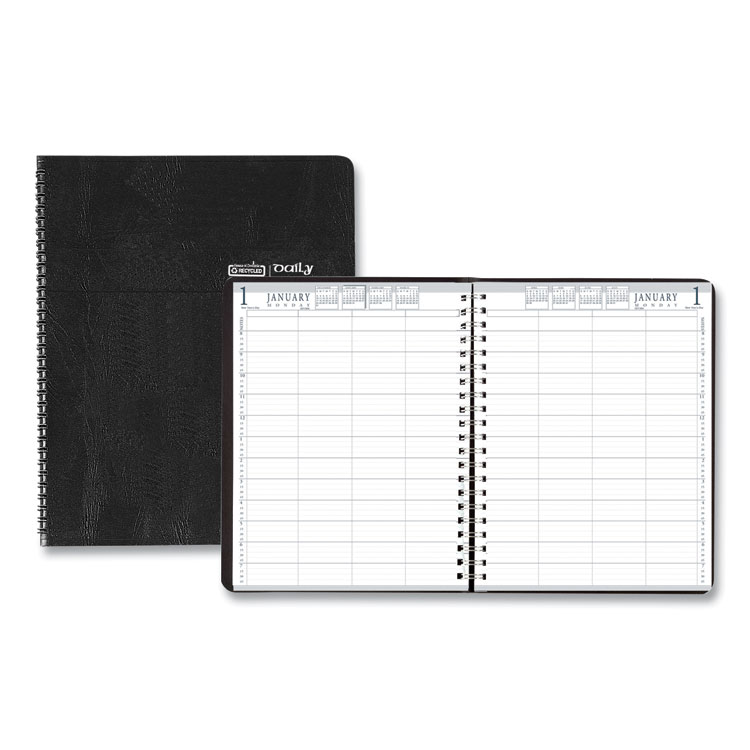 House of Doolittle Eight-Person Group Practice Daily Appointment Book, 11 x 8.5, Black Cover, 12-Month (Jan to Dec): 2026 (HOD28102)
