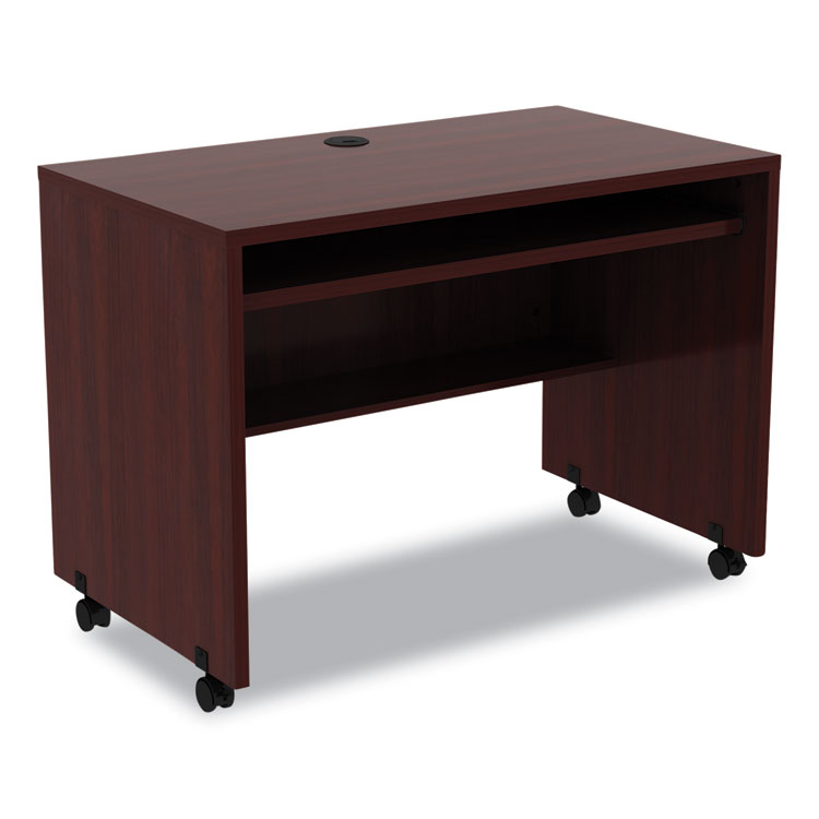 Alera Alera Valencia Series Mobile Workstation Desk, 41.38" x 23.63" x 30", Mahogany (ALEVA204224MY)