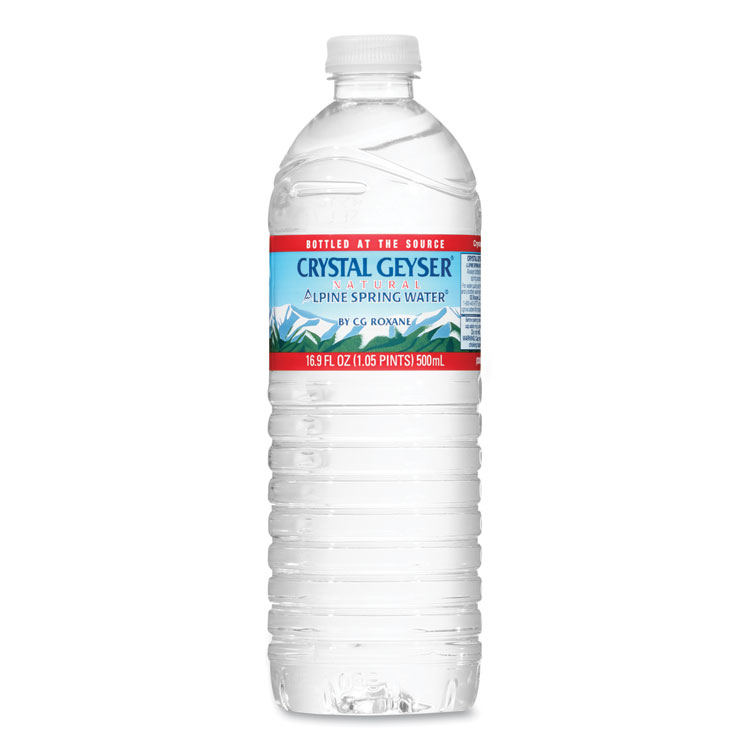 Crystal Geyser Alpine Spring Water, 16.9 oz Bottle, 24/Carton (CGW24514CT)