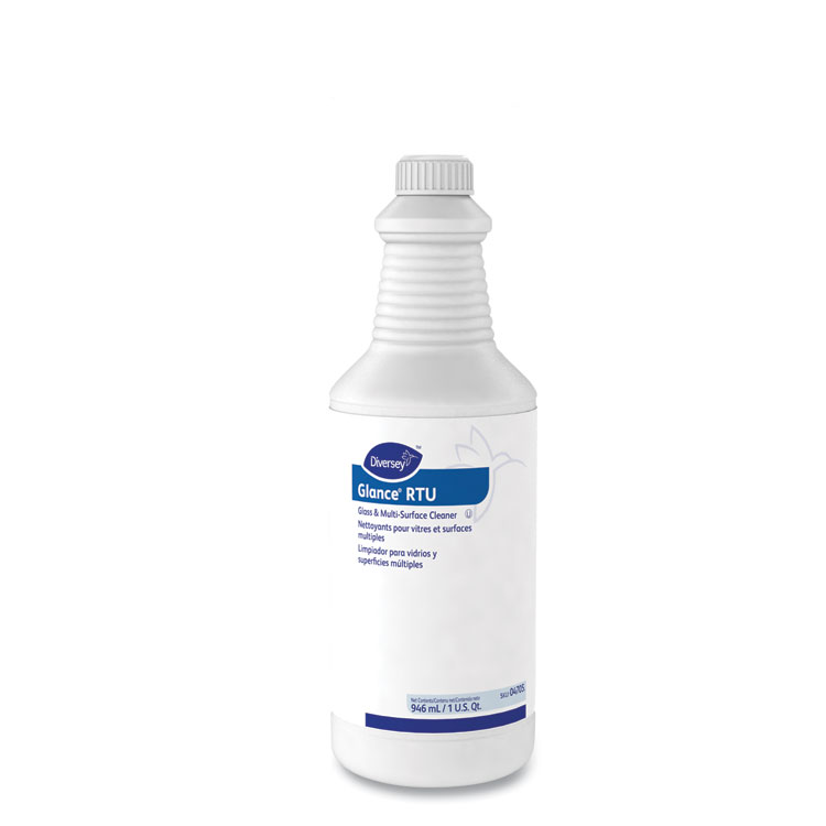 Diversey Glance Glass and Multi-Surface Cleaner, Original, 32oz Spray Bottle (DVO04705EA)