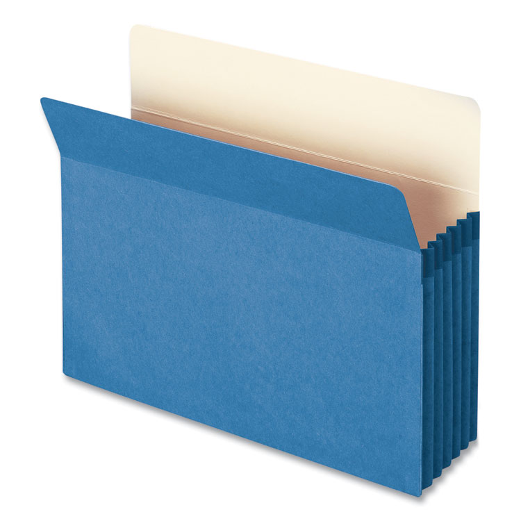 Smead Colored File Pockets, 5.25" Expansion, Letter Size, Blue (SMD73235)