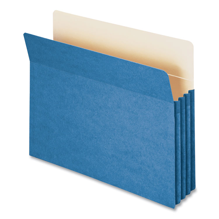 Smead Colored File Pockets, 3.5" Expansion, Letter Size, Blue (SMD73225)