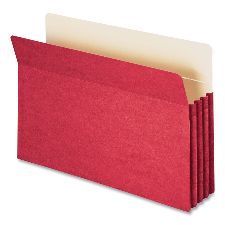 Smead Colored File Pockets, 3.5" Expansion, Legal Size, Red (SMD74231)