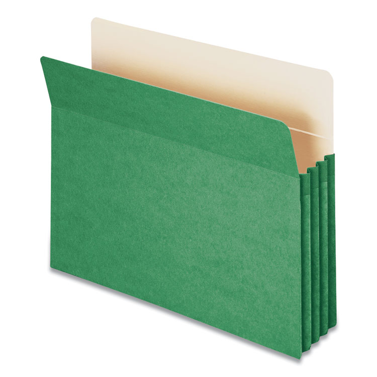 Smead Colored File Pockets, 3.5" Expansion, Letter Size, Green (SMD73226)
