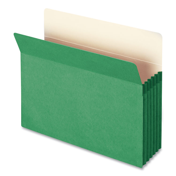 Smead Colored File Pockets, 5.25" Expansion, Letter Size, Green (SMD73236)