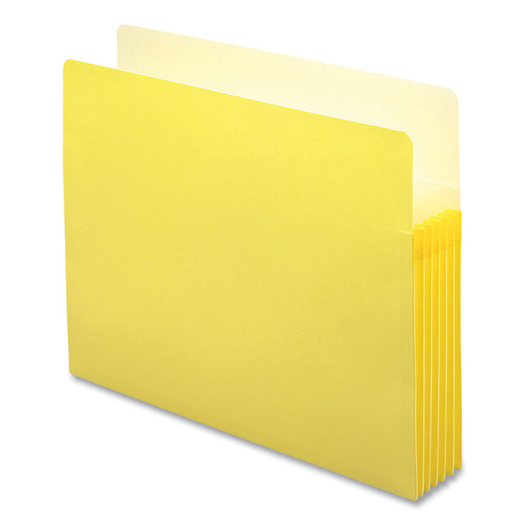 Smead Colored File Pockets, 5.25" Expansion, Letter Size, Yellow (SMD73243)