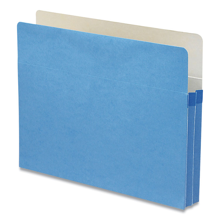 Smead Colored File Pockets, 1.75" Expansion, Letter Size, Blue (SMD73215)