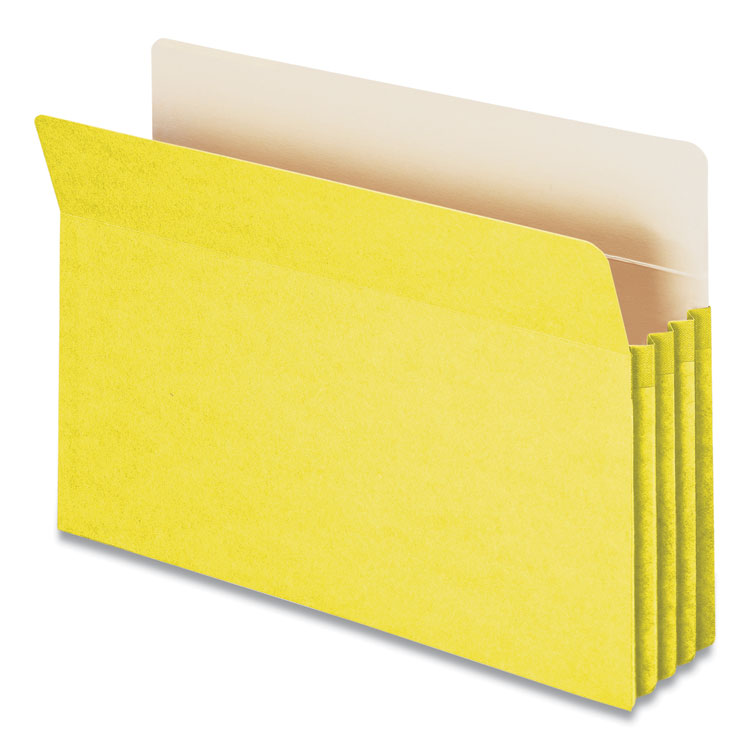 Smead Colored File Pockets, 3.5" Expansion, Legal Size, Yellow (SMD74233)