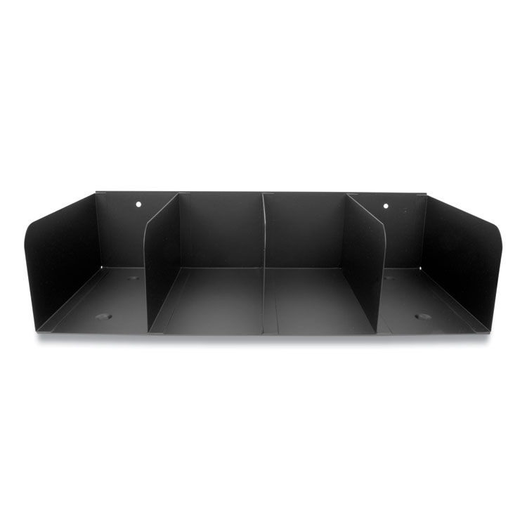 CONTROLTEK Trays, 4 Compartments, 16 x 8 x 4, Heavy Gauge Steel, Black (CNK500070)
