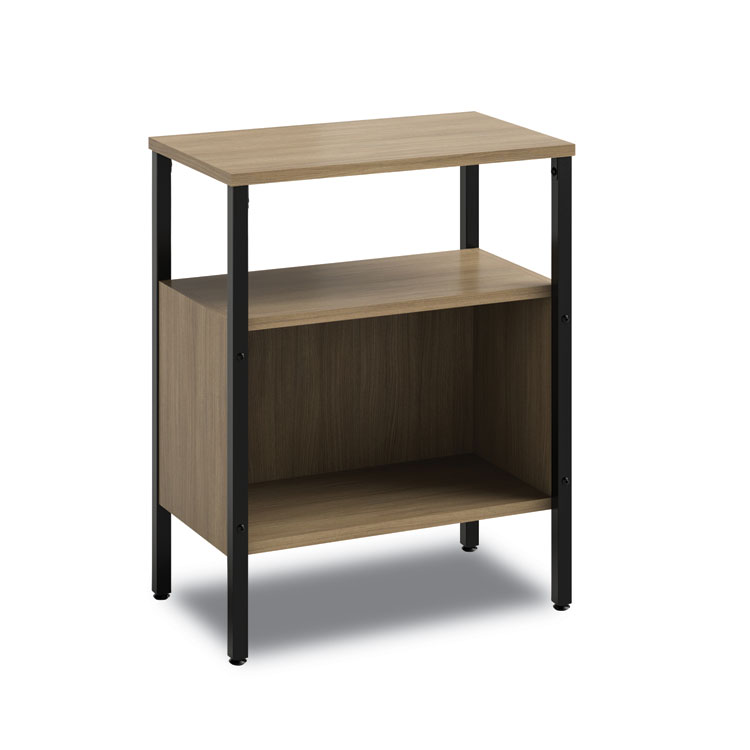 Safco Simple Storage, Two-Shelf, 23.5w x 14d x 29.6h, Walnut (SAF5507BLWL)