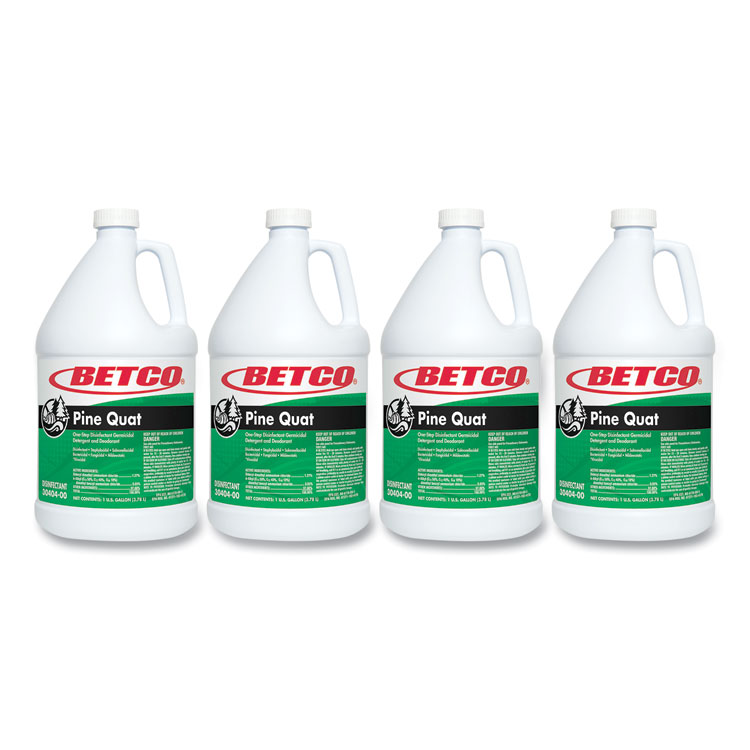 BETCO CORPORATION Pine Quat Disinfectant, Pine Scent, 128 oz Bottle, 4/Carton (BET3040400)
