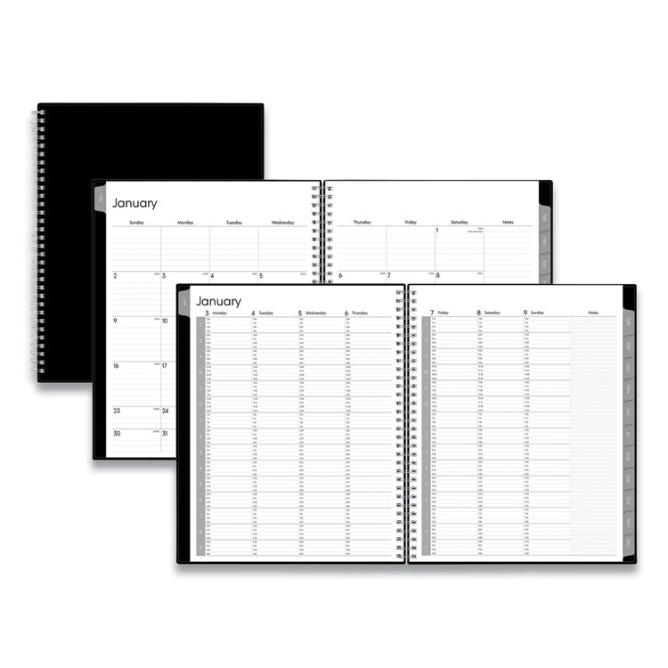 Blue Sky Enterprise Weekly Appointment Planner, 11 x 8.5, Black Cover, 12-Month (Jan to Dec): 2026 (BLS111289)